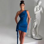 Women's One-Shoulder Asymmetric Dress