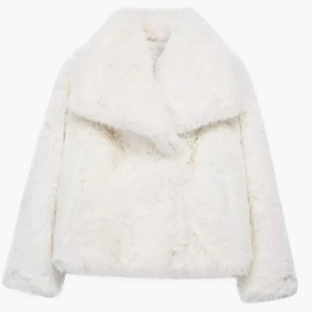 Women's Cropped Faux Fur Jacket
