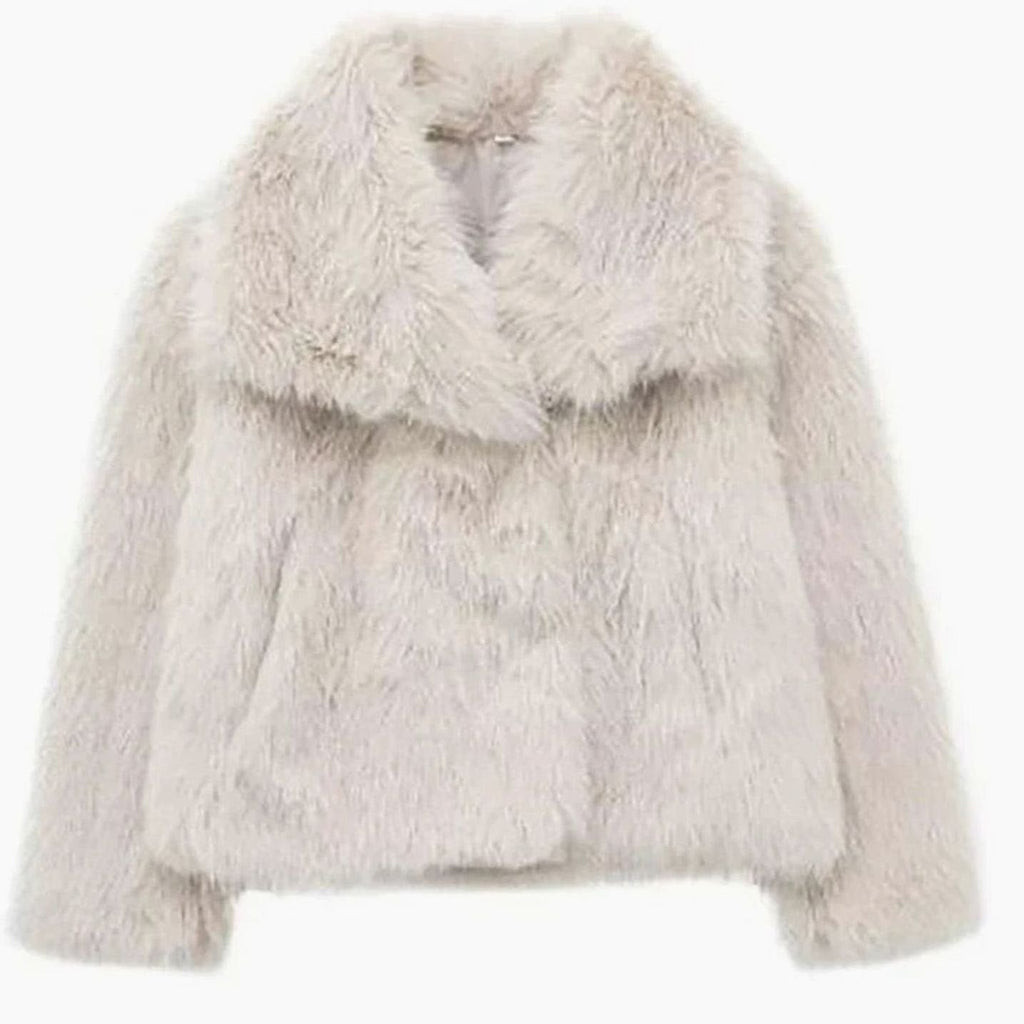 Women's Cropped Faux Fur Jacket