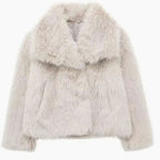 Women's Cropped Faux Fur Jacket