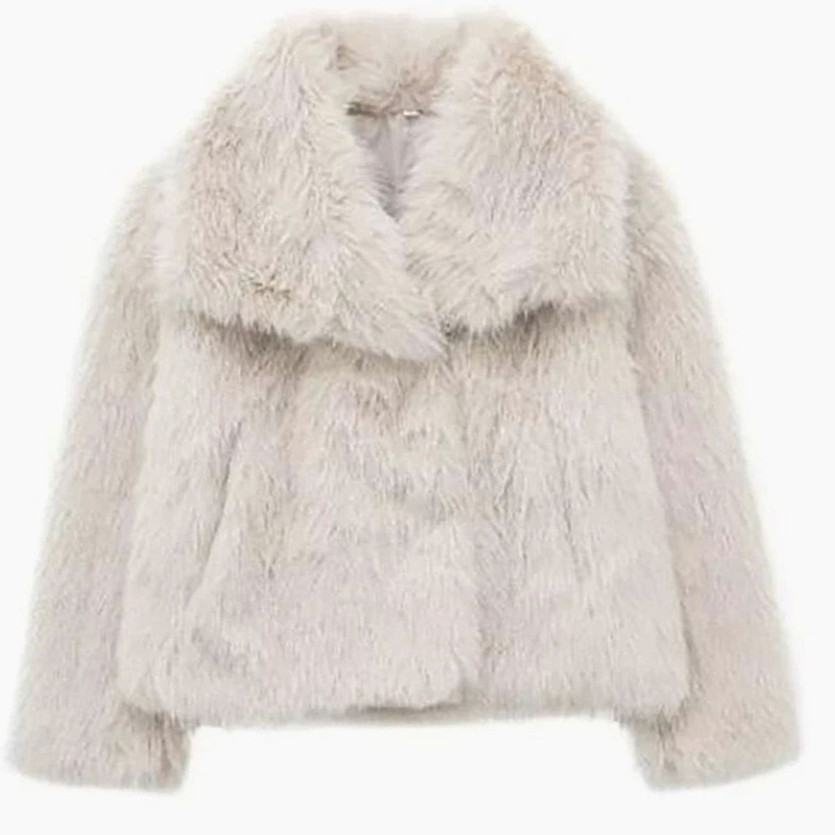 Women's Cropped Faux Fur Jacket