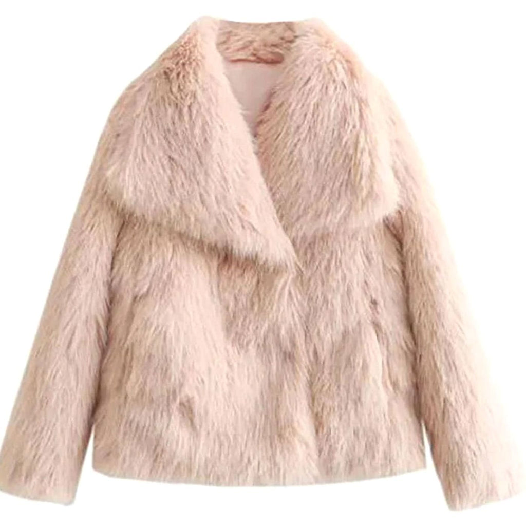 Women's Cropped Faux Fur Jacket
