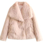 Women's Cropped Faux Fur Jacket
