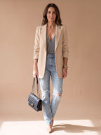 Women's Mid-Length Lapel Blazer