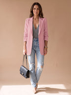 Women's Mid-Length Lapel Blazer