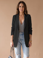 Women's Mid-Length Lapel Blazer