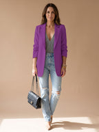 Women's Mid-Length Lapel Blazer