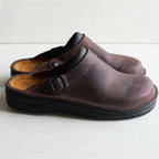 Women's Leather Slip-On Mules