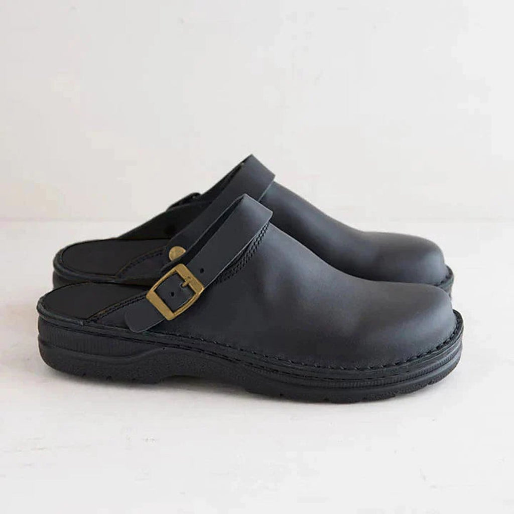 Women's Leather Slip-On Mules