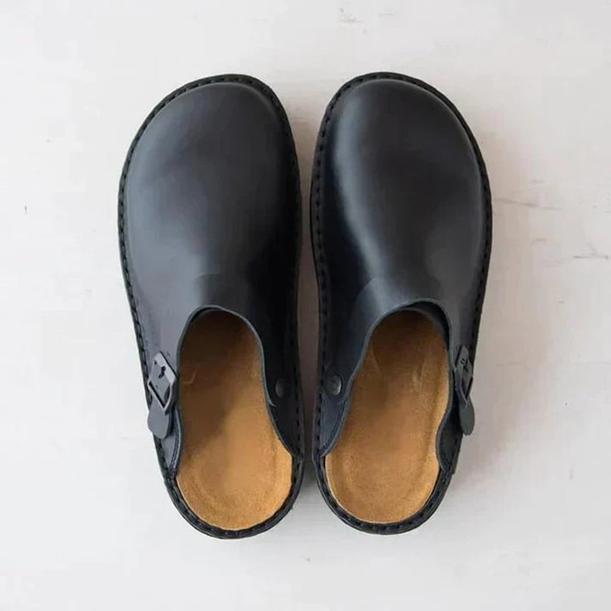 Women's Leather Slip-On Mules