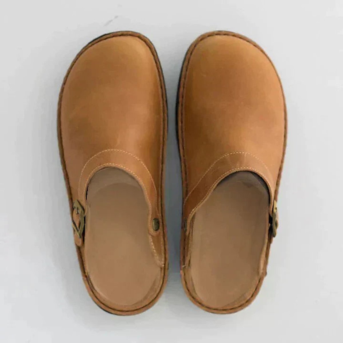 Women's Leather Slip-On Mules