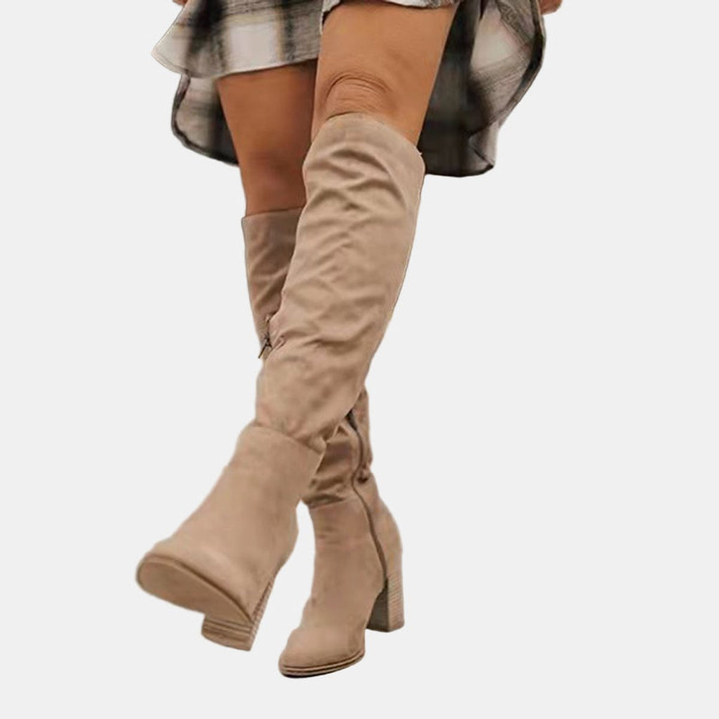 Women's Over-the-Knee Block Heel Boots