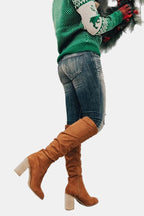 Women's Over-the-Knee Block Heel Boots