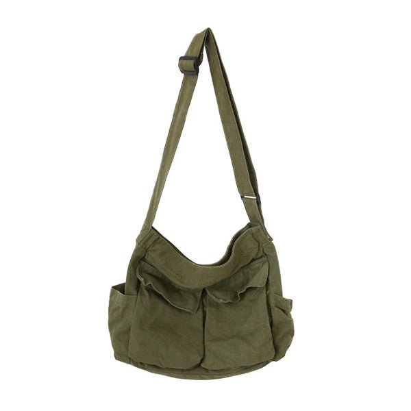 Women's Oversized Canvas Crossbody Bag