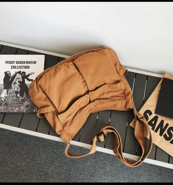 Women's Oversized Canvas Crossbody Bag