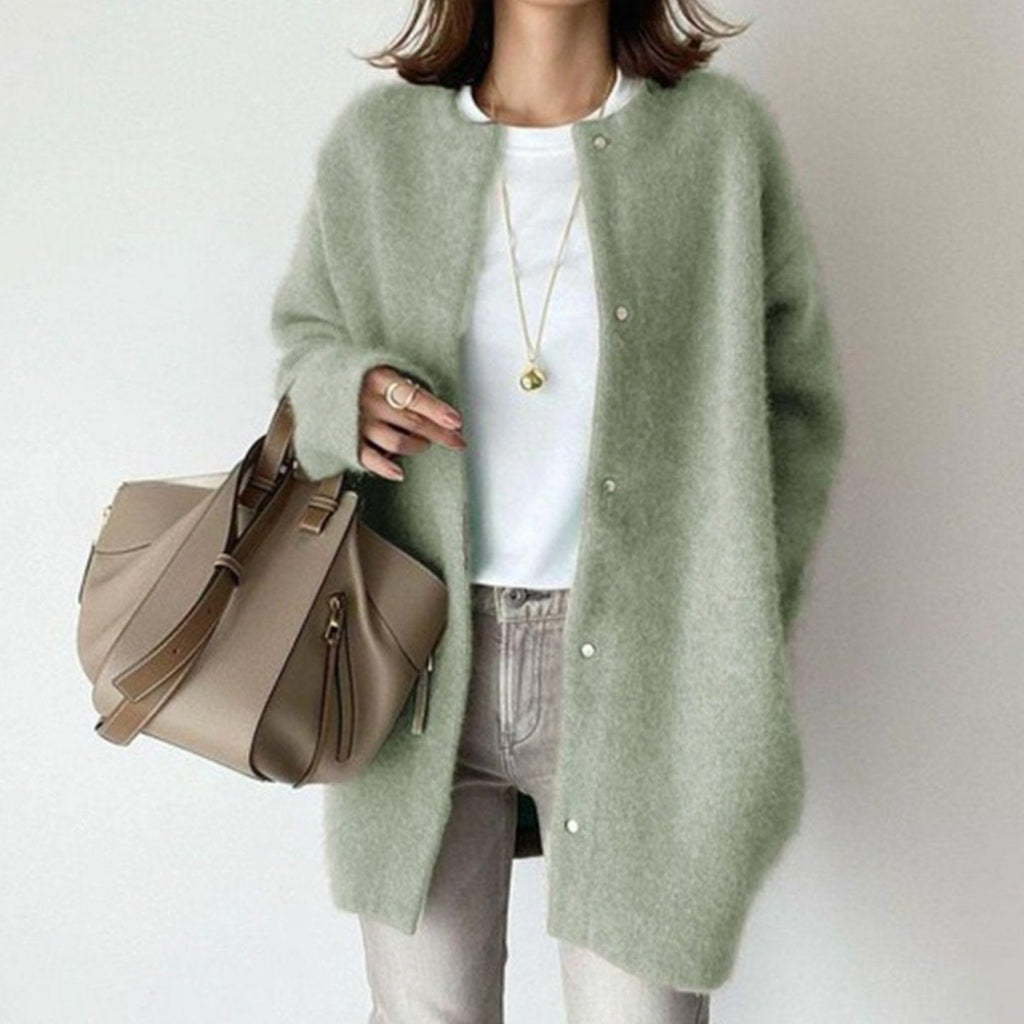 Women's Fuzzy Knit Winter Cardigan