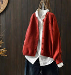 Women's Button-Front Oversized Cardigan