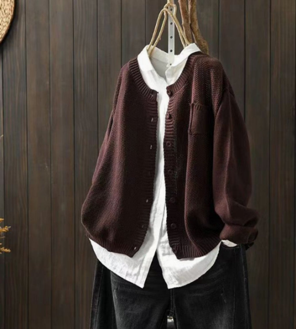Women's Button-Front Oversized Cardigan
