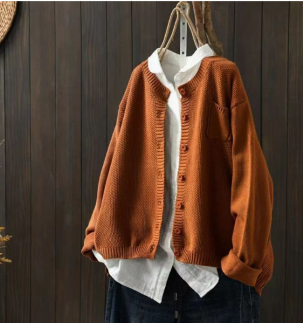 Women's Button-Front Oversized Cardigan