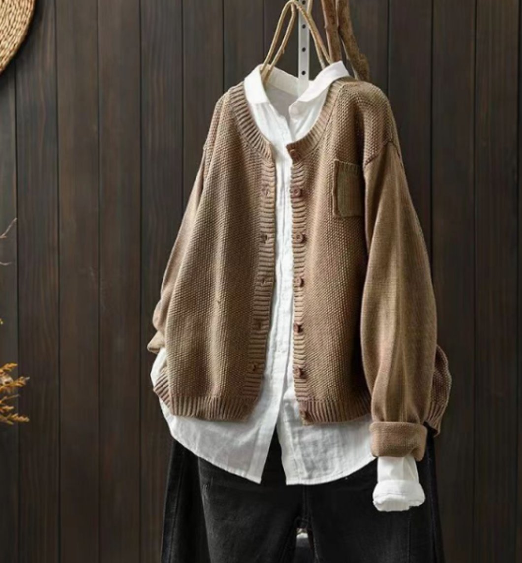 Women's Button-Front Oversized Cardigan