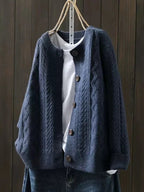 Women's Cable-Knit Button-Down Cardigan