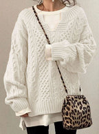 Women's Cable Knit Oversized Jumper
