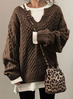 Women's Cable Knit Oversized Jumper