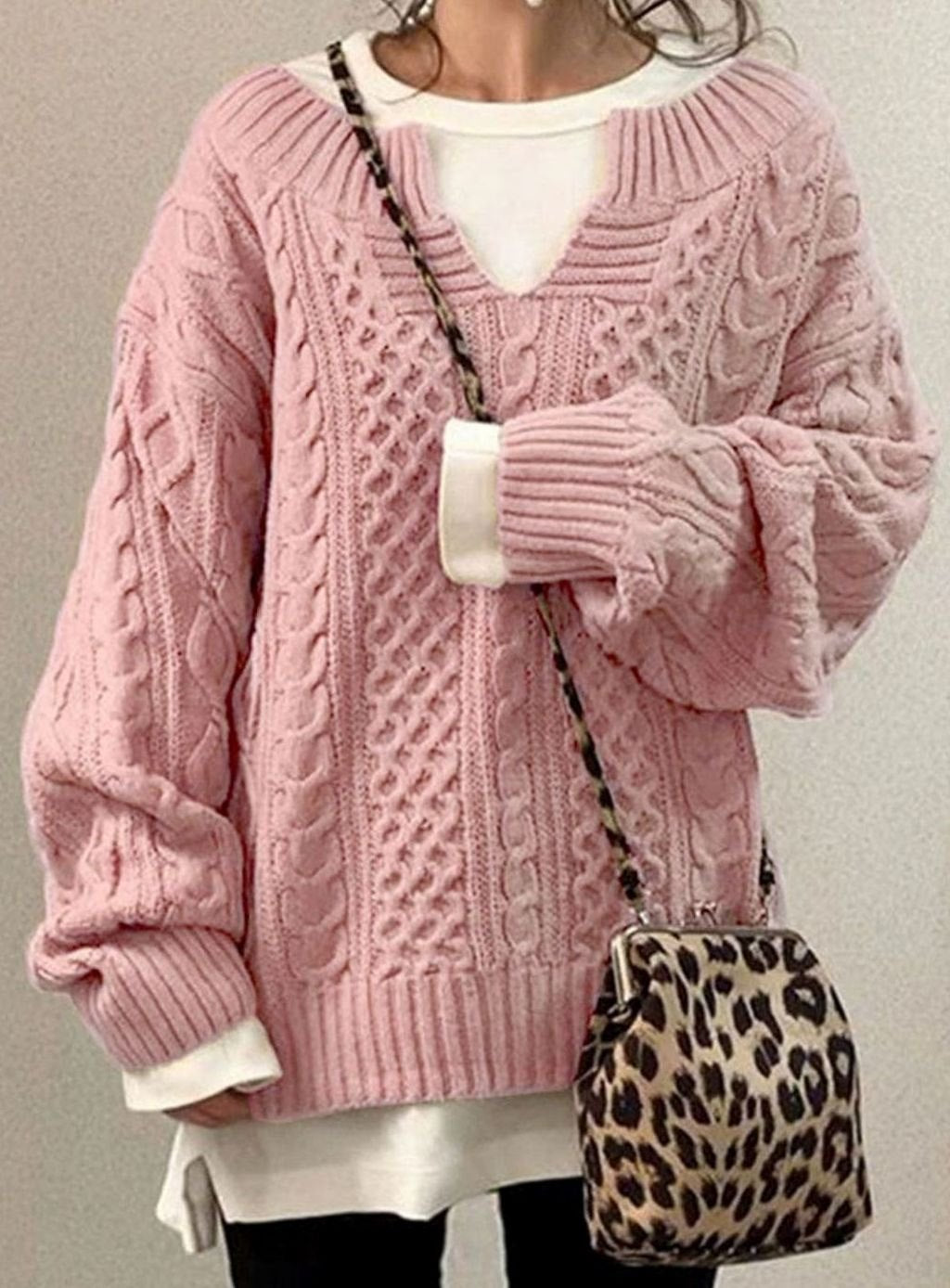 Women's Cable Knit Oversized Jumper