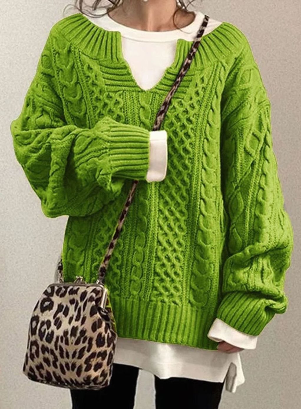 Women's Cable Knit Oversized Jumper