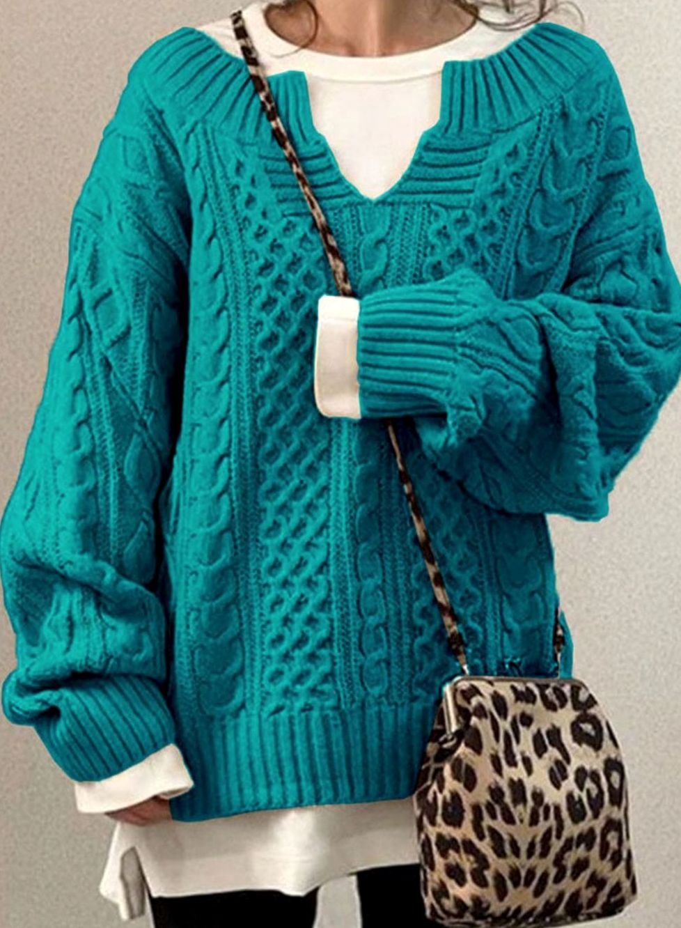 Women's Cable Knit Oversized Jumper