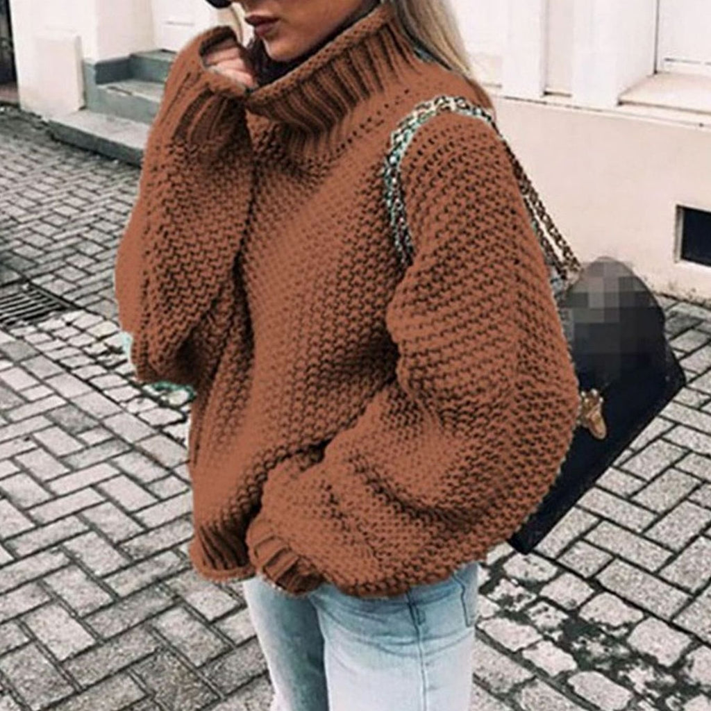 Women's Chunky Oversized Roll Neck Jumper
