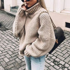 Women's Chunky Oversized Roll Neck Jumper