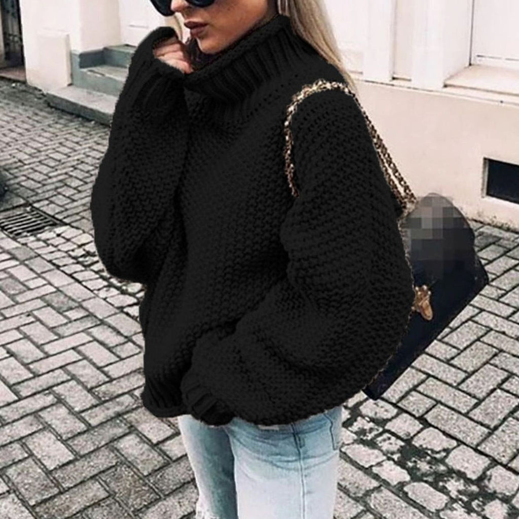 Women's Chunky Oversized Roll Neck Jumper