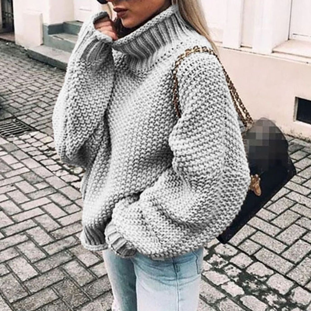 Women's Chunky Oversized Roll Neck Jumper