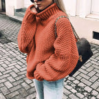Women's Chunky Oversized Roll Neck Jumper