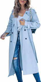 Women's Belted Longline Overcoat