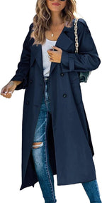 Women's Belted Longline Overcoat