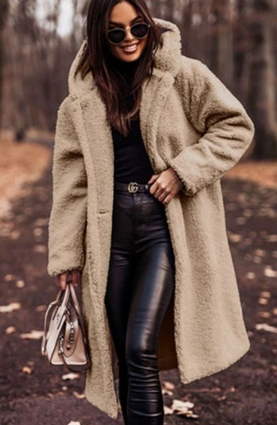 Women's Oversized Faux Fur Overcoat