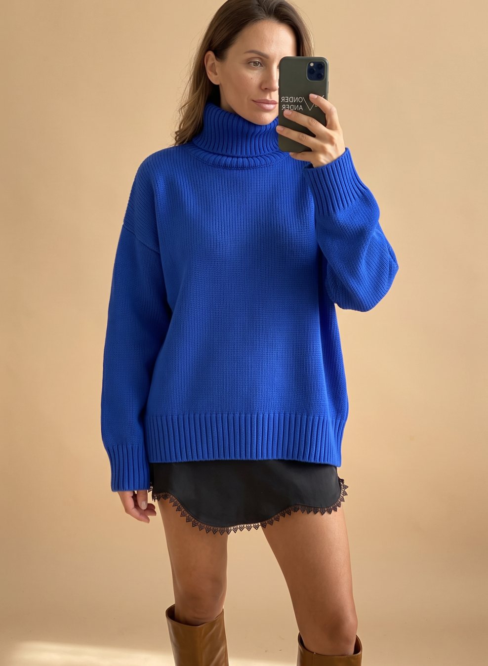 Women's Oversized Turtleneck Jumper