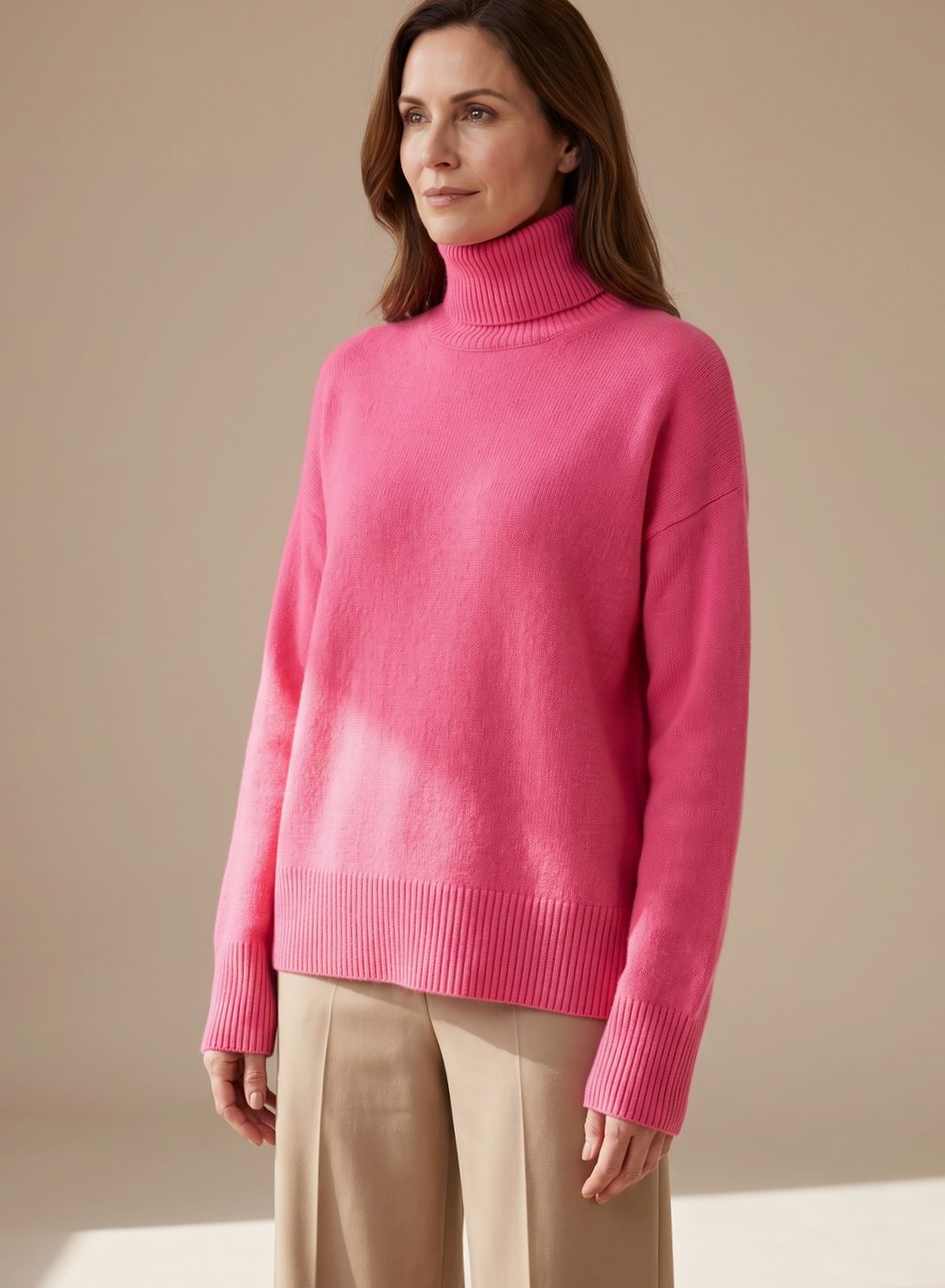 Women's Oversized Turtleneck Jumper