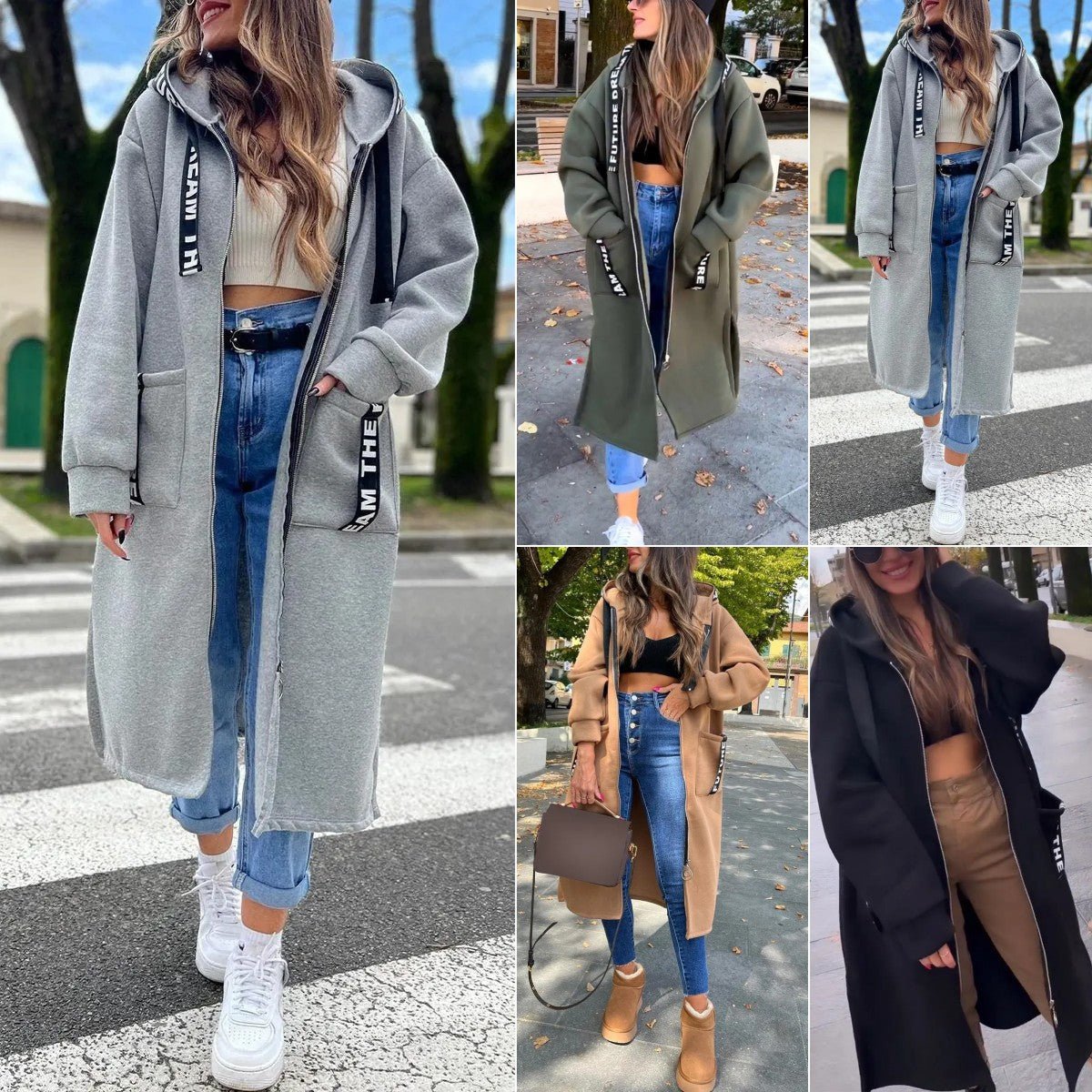 Women's Hooded Longline Overcoat