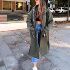 Women's Hooded Longline Overcoat
