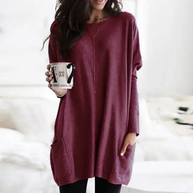 Women's Long Sleeve Pocket Tunic