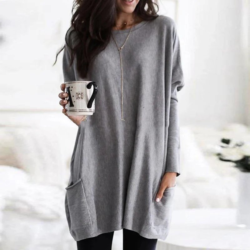 Women's Long Sleeve Pocket Tunic