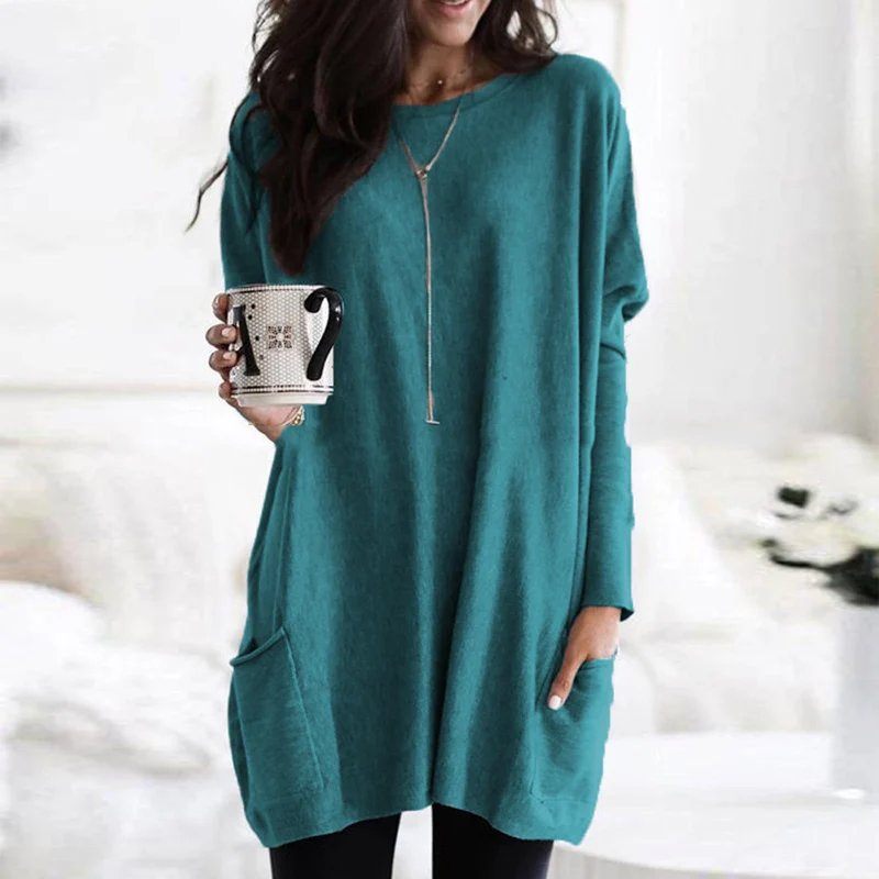 Women's Long Sleeve Pocket Tunic