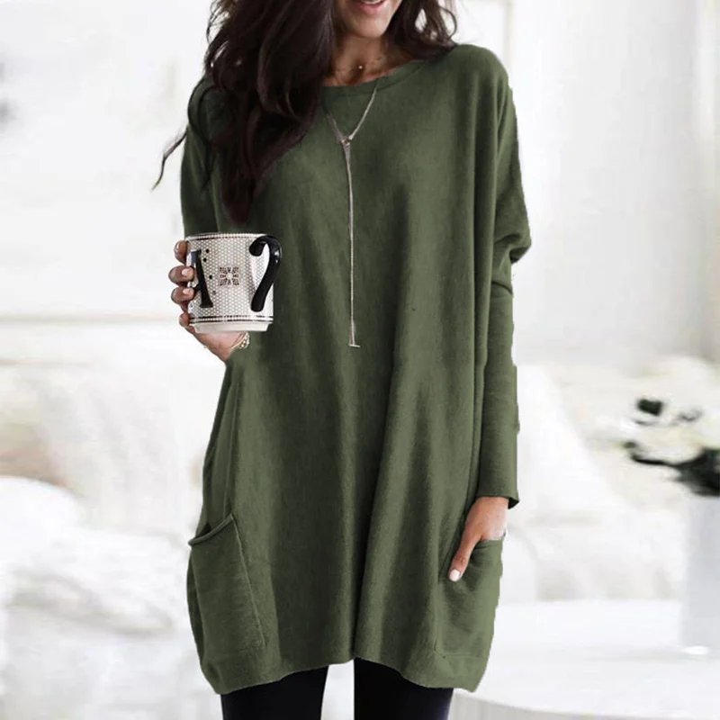 Women's Long Sleeve Pocket Tunic