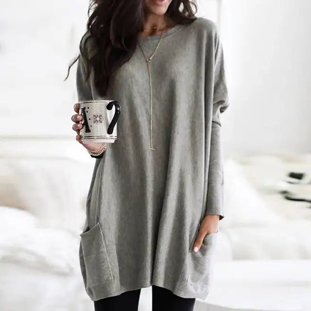 Women's Long Sleeve Pocket Tunic