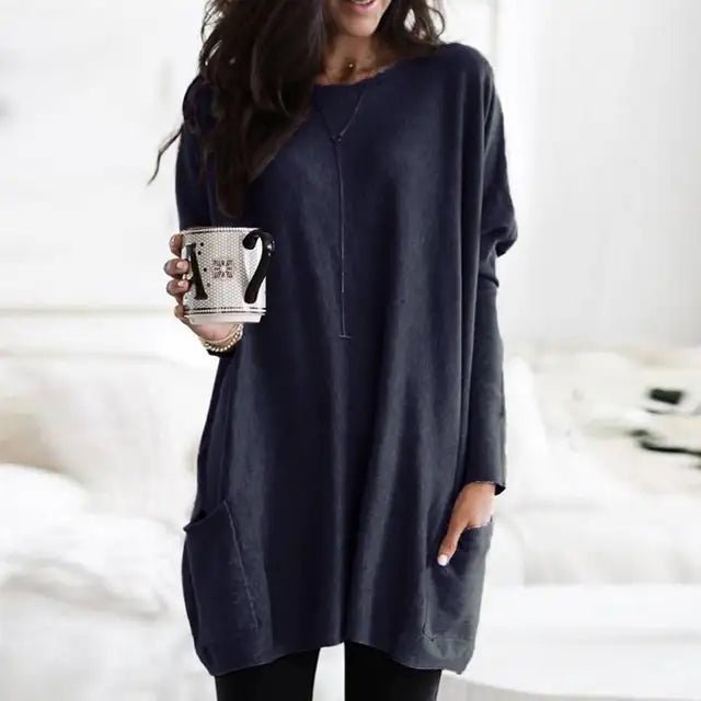 Women's Long Sleeve Pocket Tunic
