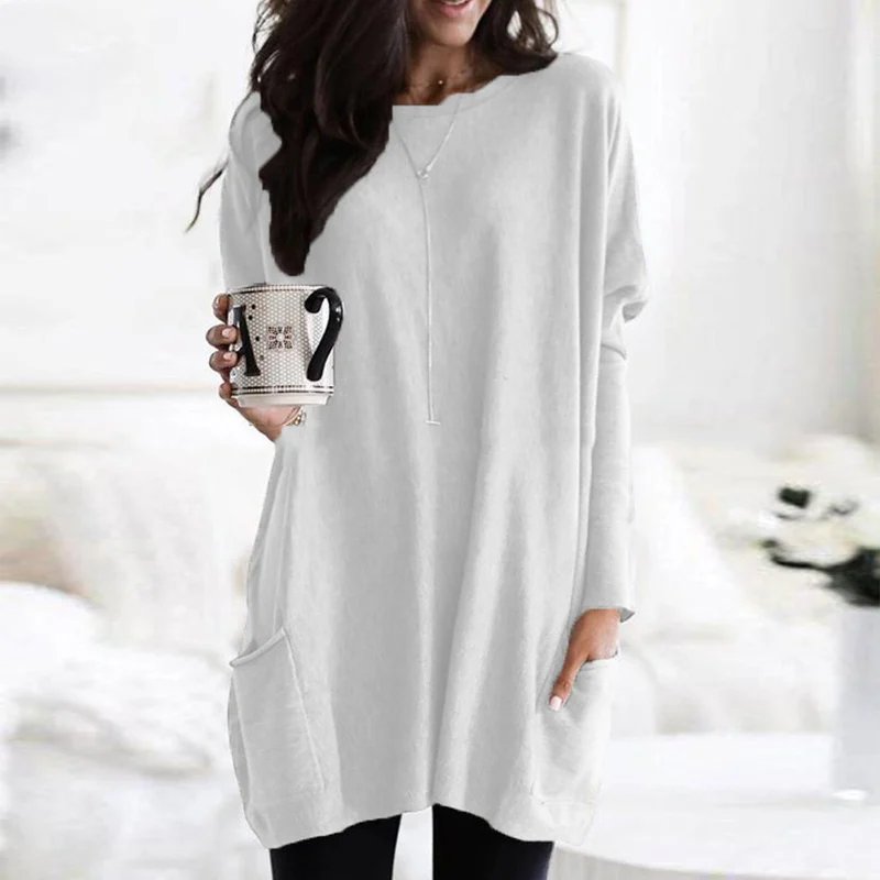 Women's Long Sleeve Pocket Tunic