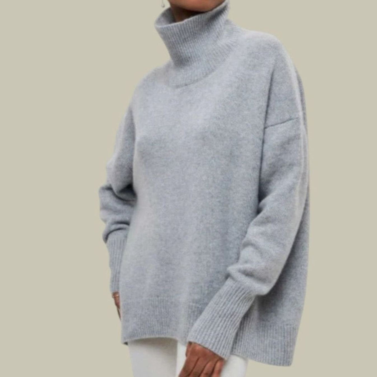 Women's Loose-Fit Roll Neck Jumper